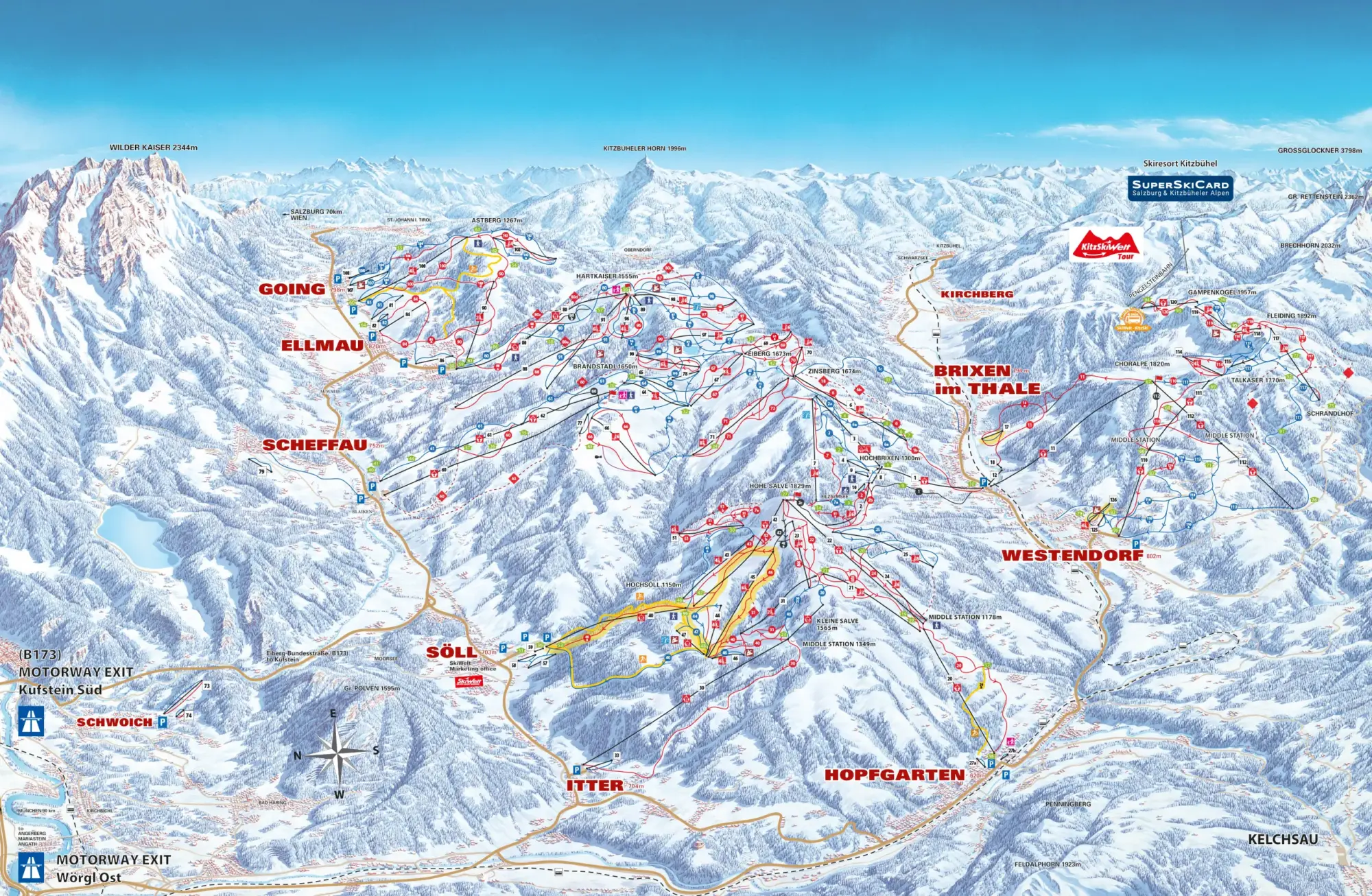 SkiWelt Wilder Kaiser – Brixental: 275 km piste