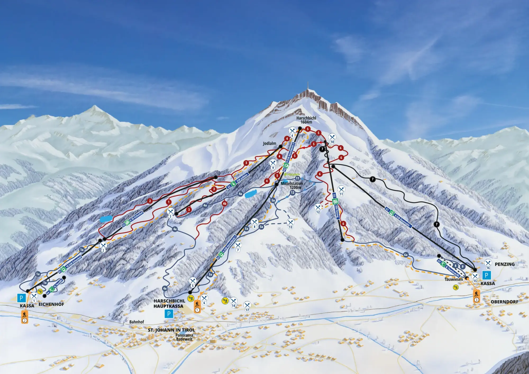 Sankt Johann im Tirol: 40 km piste